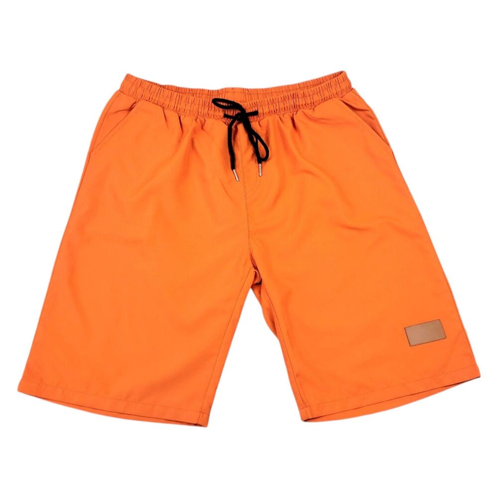 **Men’s XL Orange Drawstring Lightweight Summer Shorts Comfortable Casual Wear**